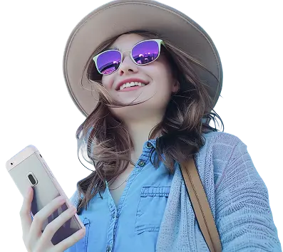 Happy travelers enjoying vacation